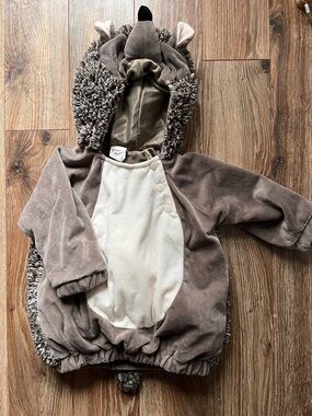 Baby Hedgehog Plush Hooded Costume - Grey Brown & Cream